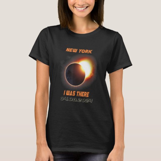 T-shirt Total Solar Eclipse 2024 New York (Devant)