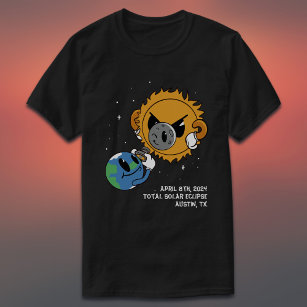T-shirt Total Solar Eclipse 2024 Photobomb Lieu personnali