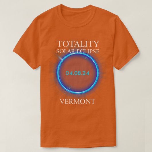 T-shirt Total Solar Eclipse 2024 Vermont 04 (Design devant)