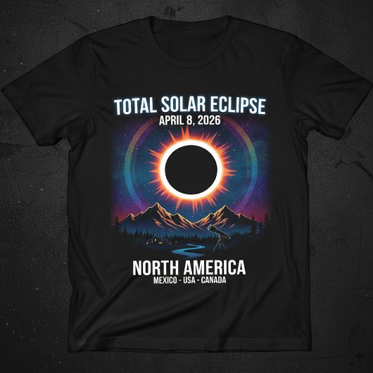 T-shirt Total Solar Eclipse 2026 - North America Souvenir