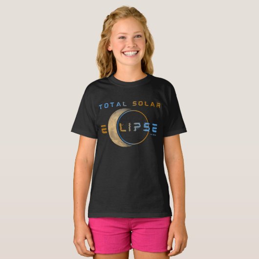 T-SHIRT TOTAL SOLAR ECLIPSE 8 AVRIL 2024 SYSTÈME SOLAIRE (Devant entier)