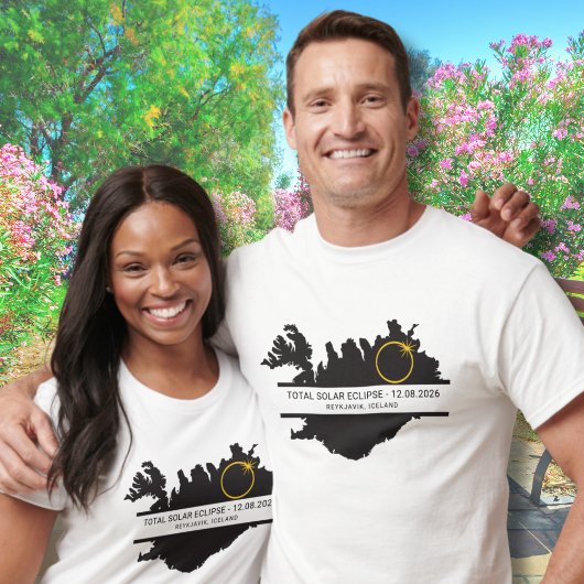T-shirt Total Solar Eclipse August 2026 – Iceland Custom