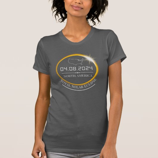 T-shirt TOTAL SOLAR ECLIPSE, AVRIL, 2024 Design (Devant)
