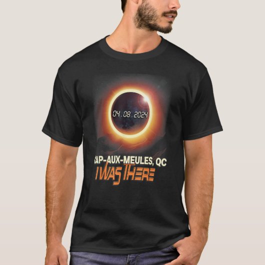 T-shirt Total Solar Eclipse Cap aux Meules Quebec Canada (Devant)