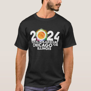 T-shirt Total Solar Eclipse Chicago ILLINOIS 8 avril 2024