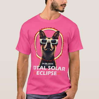 T-shirt Total Solar Eclipse Dog April 8 2024 Usa Astronomy
