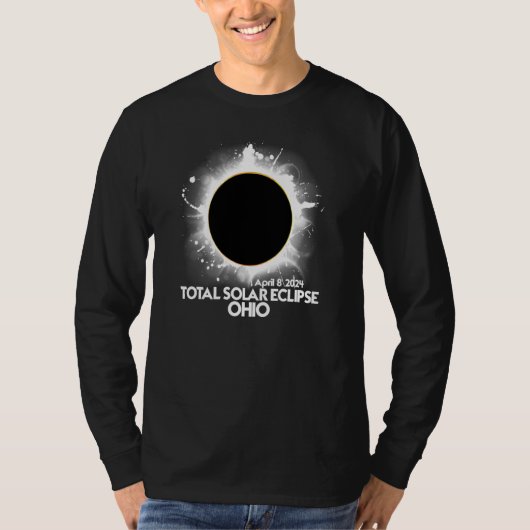 T-shirt Total Solar Eclipse Ohio 2024 American Totality (Devant)