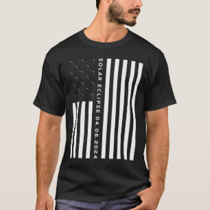 T-shirt Total Solar Eclipse US American Flag 04.08.2024