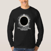T-shirt Total Solar Eclipse Vermont 2024 American Totality (Devant)