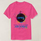 T-shirt Total total de l'éclipse solaire Arkansas 2024 col (Design devant)