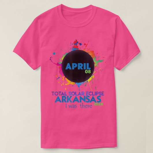 T-shirt Total total de l'éclipse solaire Arkansas 2024 col (Design devant)