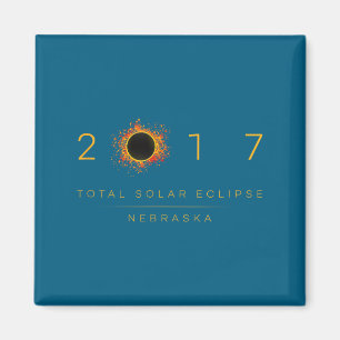 T-shirt Totale Zonsverduistering Nebraska 2017 Magneet