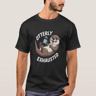 T-shirt Totalement épuisé animal fatigué blague drôle pour