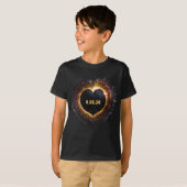 T-shirt Totalité Filles Forme cardiaque Total Éclipse sola (Devant entier)