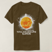 T-shirt Totalité ILLINOIS 2024 Total Solaire Eclipse Améri (Design devant)