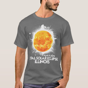 T-shirt Totalité ILLINOIS 2024 Total Solaire Eclipse Améri