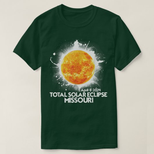 T-shirt Totalité Missouri 2024 Total Solaire Eclipse Améri (Design devant)