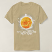 T-shirt Totalité New York 2024 Total Solaire Eclipse Améri (Design devant)