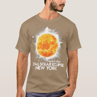 T-shirt Totalité New York 2024 Total Solaire Eclipse Améri