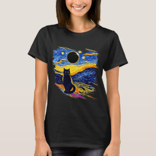 T-shirt Totalité Solaire Eclipse 2024 Starry Night Van Gog