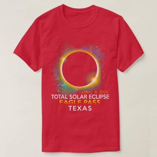 T-shirt Totalité Total Éclipse Solaire 8 avril 2024 Aigle (Design devant)
