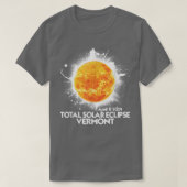 T-shirt Totalité VERMONT 2024 Éclipse solaire totale améri (Design devant)