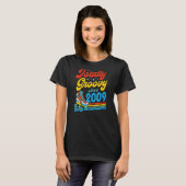 T-shirt Totally Groovy Since 2009 Rétro Roller Skate Birth (Devant entier)