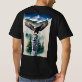T-shirt Totem haïda et aigle chauve (Dos)