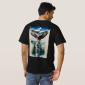 T-shirt Totem haïda et aigle chauve (Dos entier)