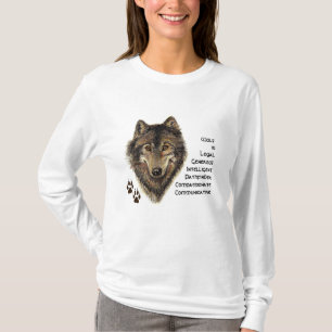 T-shirt Totem Loup, Inspiration du guide animal, Symbole