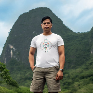 T-shirt Totem tribal géométrique coloré 2