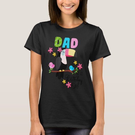 T-shirt Toucan Anniversaire Papa De L'Anniversaire Fille T (Devant)