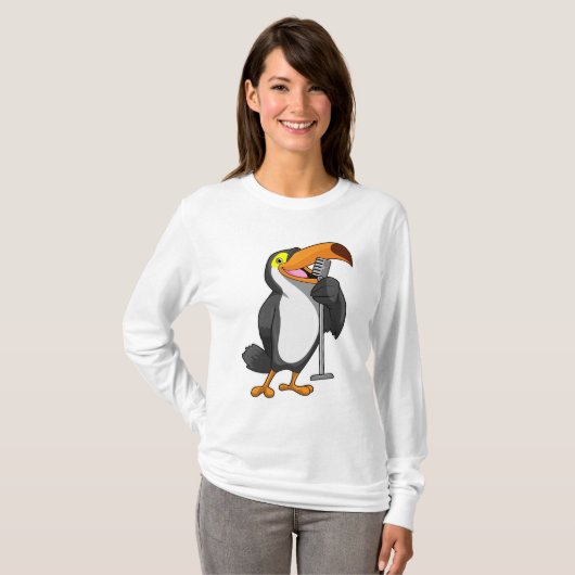 T-shirt Toucan at Music with Microphone (Devant entier)