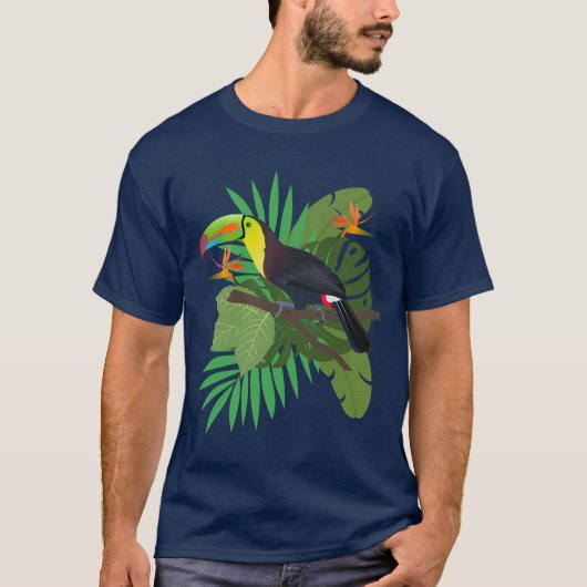 T-shirt Toucan avec feuilles (Devant)