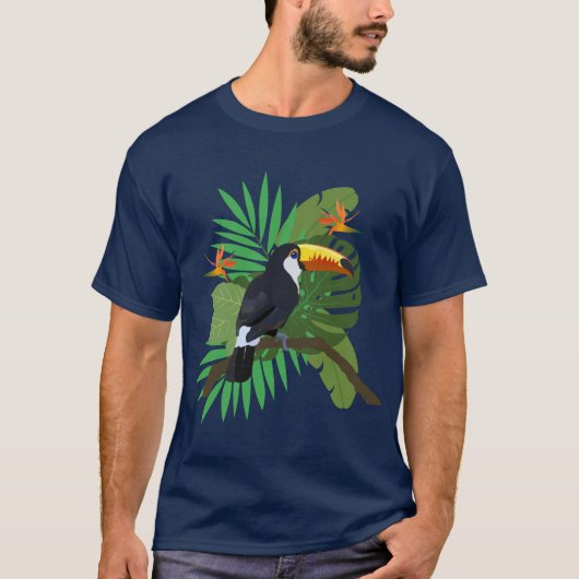 T-shirt Toucan avec feuilles (Devant)