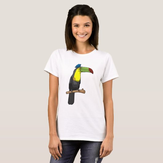 T-shirt Toucan en tant que policier (Devant entier)