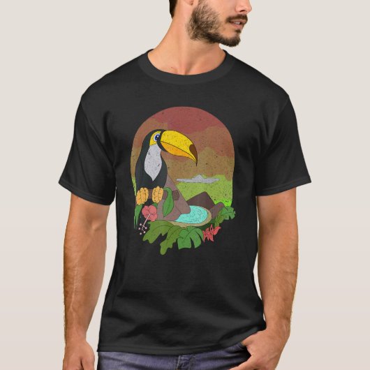 T-shirt Toucan Exotic Bird Zoo Animaux Animaux Retro Touc (Devant)