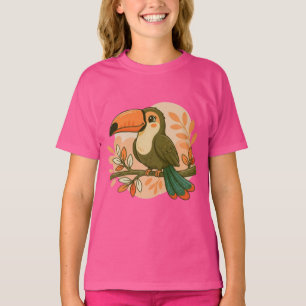 T-shirt Toucan Pastel Fantaisiste