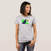 T-shirt Toucan Tropical Et Feuille (Devant entier)