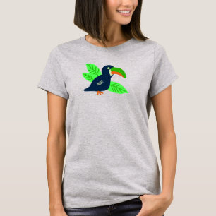 T-shirt Toucan Tropical Et Feuille