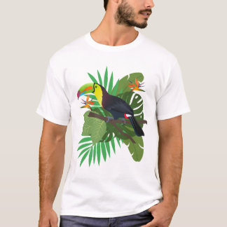 T-shirt Toucan with leaves