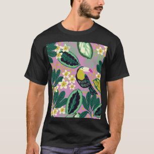 T-shirt Toucanes tropicales : Motif de fleurs