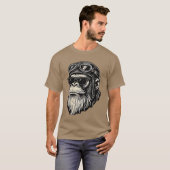 T-shirt Touch My Beard andell Me Im Pretty Funny Monkey Sa (Devant entier)