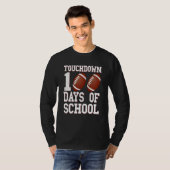 T-shirt Touchdown 100 Days Of School Football 100th Day Bo (Devant entier)