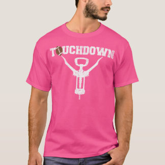 T-shirt Touchdown Funny Football Amateurs de vin
