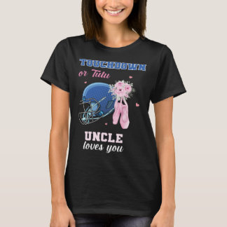 T-shirt Touchdown Or Tutu Uncle Loves You Gender Reveal Bo
