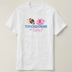 T-shirt Touchdowns ou Tutus Blue Rose Genre Reveal Hommes