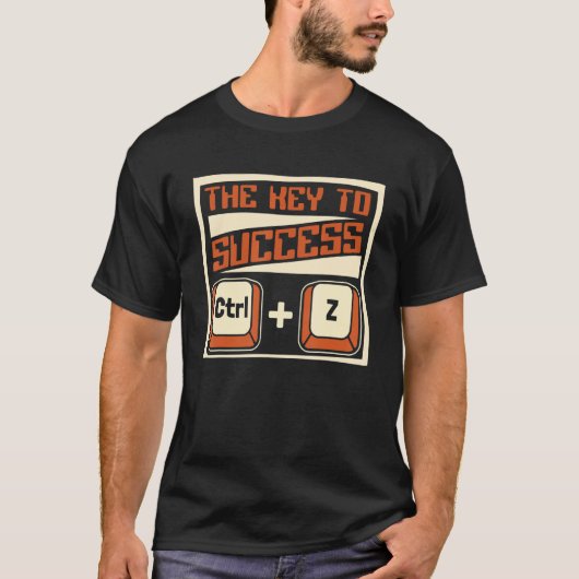 T-shirt Touche de succès Ctrl Z Administrateur administrat (Devant)