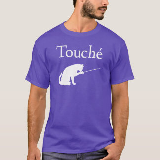 T-shirt Touche Fencing Cat Cat Loving Foil boy retro