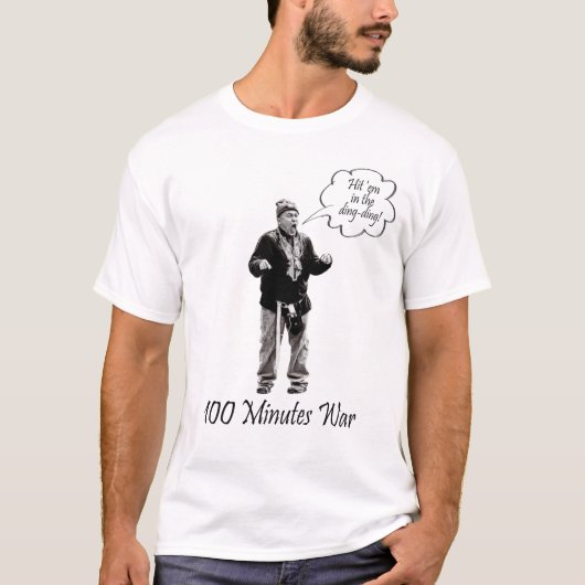 T-shirt Touchez-les dans la ding ding 100 minutes tee (Devant)